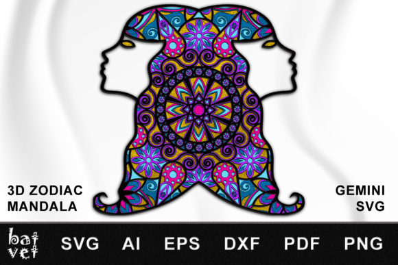 3D Zodiac Mandala Gemini SVG: A Versatile Creative Asset for Designers and Craft Enthusiasts