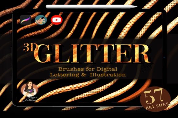 57 3D Glitter Procreate Brushes for Stunning Digital Art