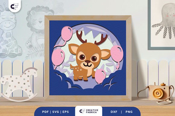 Baby Deer 3D Shadow Box Papercut – A Strategic Blend of Art and Function