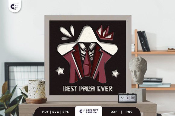 Best Papa Ever 3D Shadow Box – A Thoughtful and Unique Gift for Father’s Day
