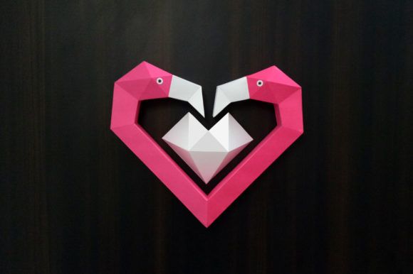 Creating a Flamingo Heart Trophy: A Fun and Creative Papercraft Project