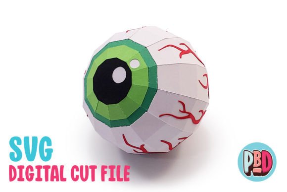 Creepy Eyeball 3D Papercraft: A Spine-Chilling Addition to Halloween Decor