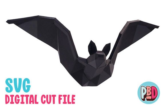 Elevate Your Halloween Decor with the Hanging Bat 3D Papercraft - Pose 3