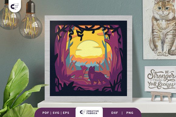Fox in the Forest 3D Paper Cut SVG: A Beautiful Blend of Art and Nature