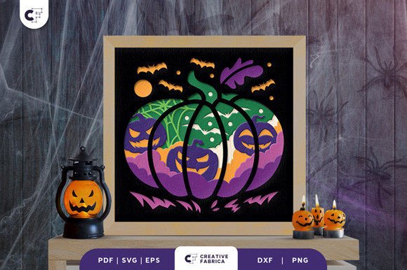 Halloween Pumpkin 3D Light Box Paper Cut – A Creative and Versatile Craft Template