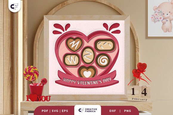 Heart Shape Chocolate Box 3D Paper Cut: A Modern Twist on Romantic Craftsmanship