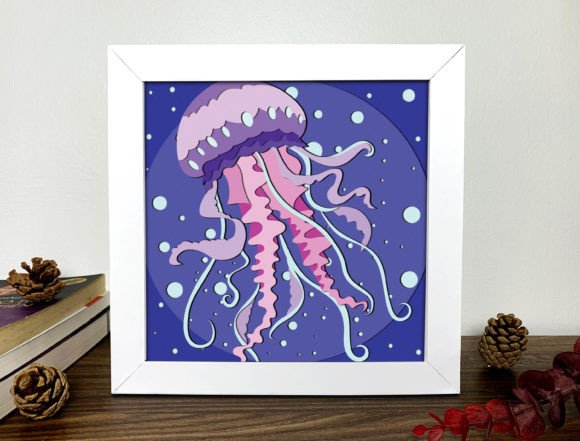 Jellyfish Shadow Box 3D SVG: A Creative Digital Craft for All Skill Levels