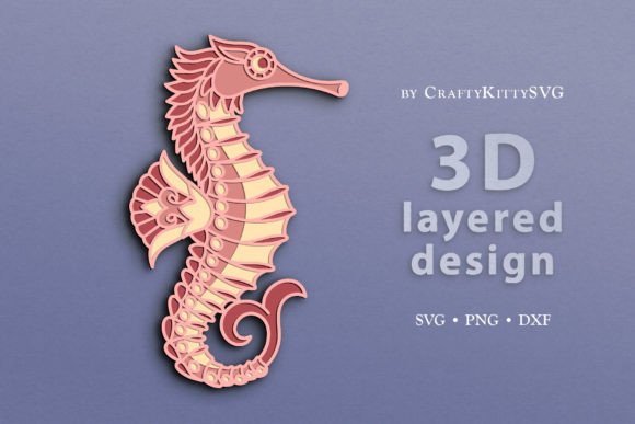 Seahorse 3D Layered SVG Cut File: A Practical Digital Craft Resource