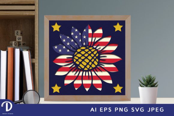 Sunflower U.S Flag 3D Paper Cut: A Strategic Creative Tool for National Day Celebrations