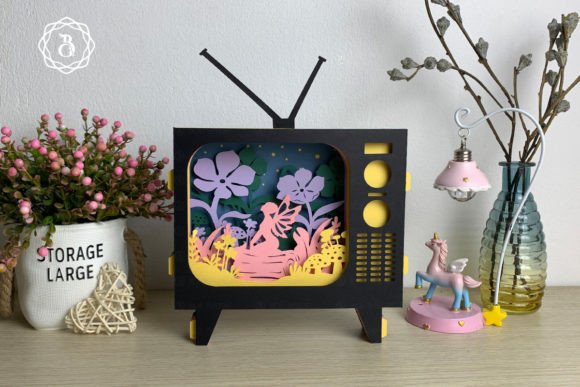 Television Popup 3D Card Fairy: A Magical Blend of Craft and Light