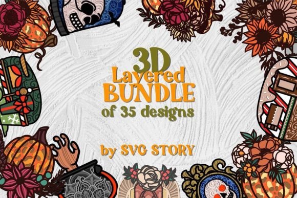 Unlocking Creative Potential with the 3D Layered Bundle of 35 Designs