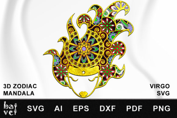 Unlocking Creativity with 3D Zodiac Mandala Virgo SVG for Modern Designers
