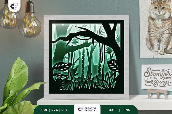 Wild Forest 3D Light Box Paper Cut